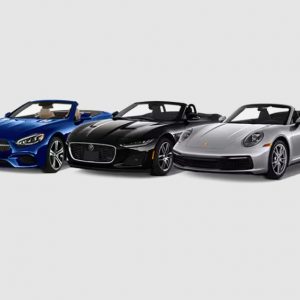 Porsche 911, Jaguar F-Type SVR, Mercedes Benz SL or similar